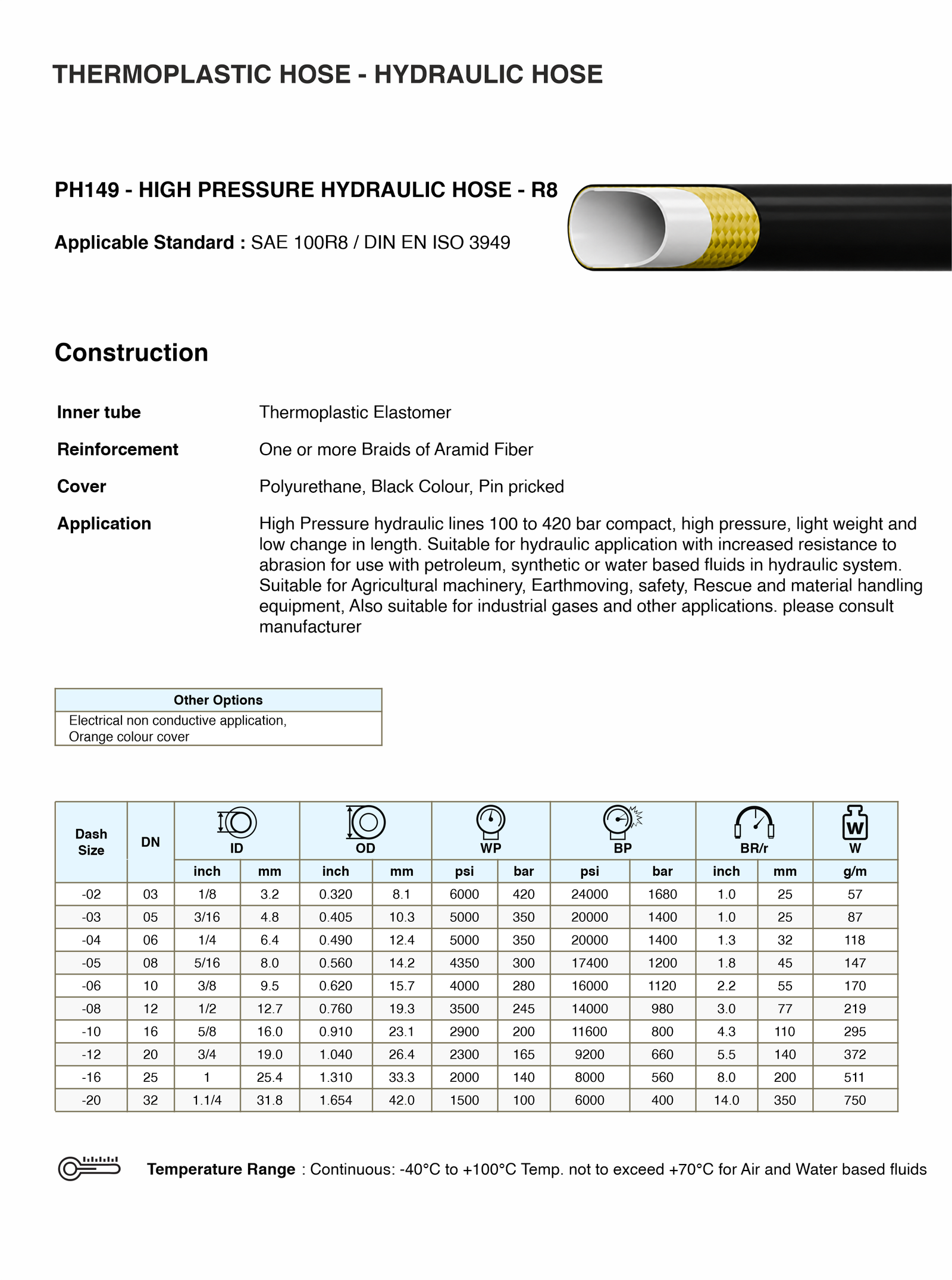 SAE 100 R8 Hose